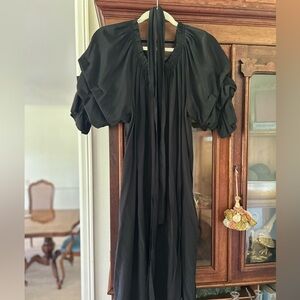 MERSEA Tulum Ruffle Mini Dress in Black Size L